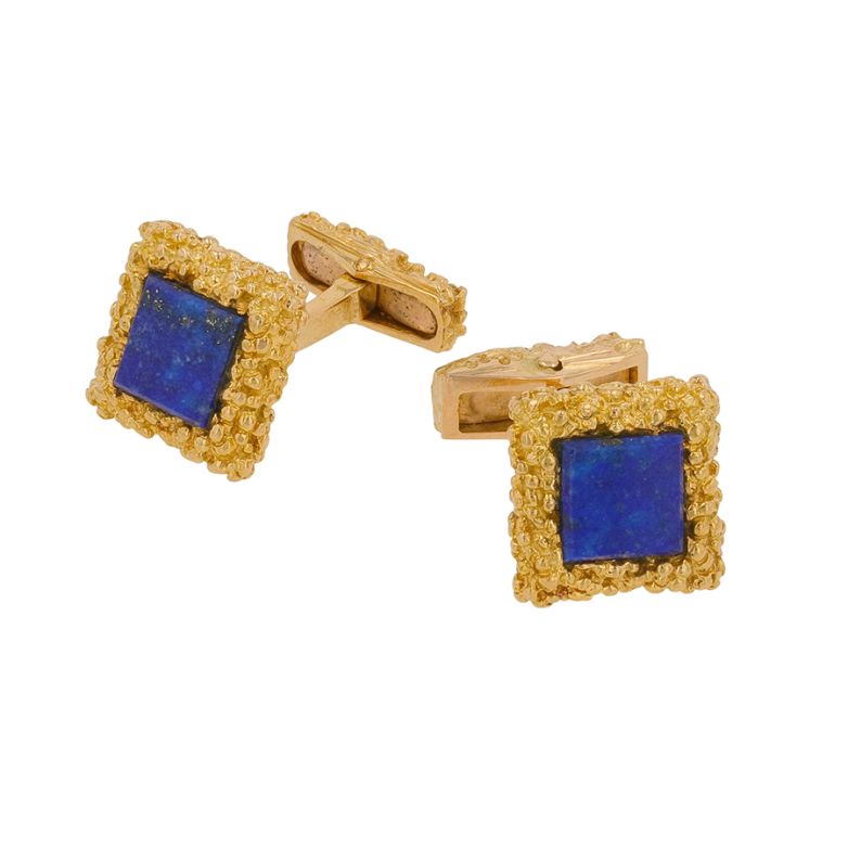 Acheter Boutons de manchettes vintage lapis-lazuli or jaune 14.73g Comme neuf - 2800,00 € Boutons de manchettes vintage lapis-lazuli or jaune 14.73g Comme neuf - reconditionné disponible sur Gemme Les Bijoux